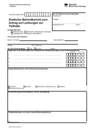 Ärztlicher Befundbericht zur Reha bei malignen ... - Hamm-Kliniken